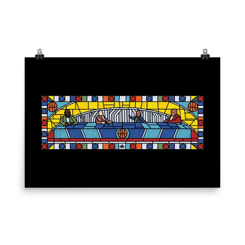 The NBA on TNT Crew Stained Glass Digital Design Poster